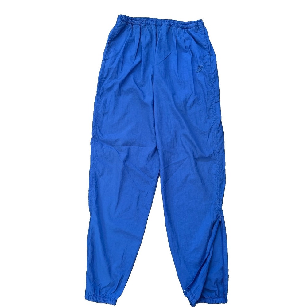 Vintage Nike Track Pants XL 16/18 Blue Nylon Parachute Windbreaker 80s 90s‎